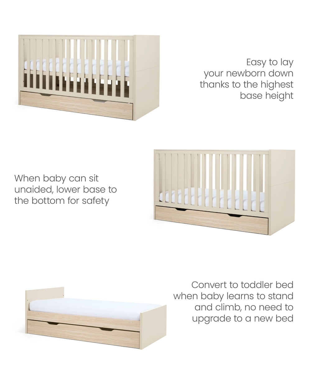 Mamas &amp; Papas Cotbeds Riga Cotbed - Cashmere