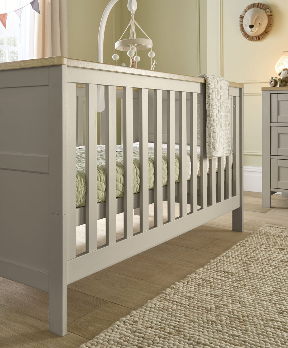 Mamas &amp; Papas Cotbeds Wedmore Cotbed - Pebble Grey