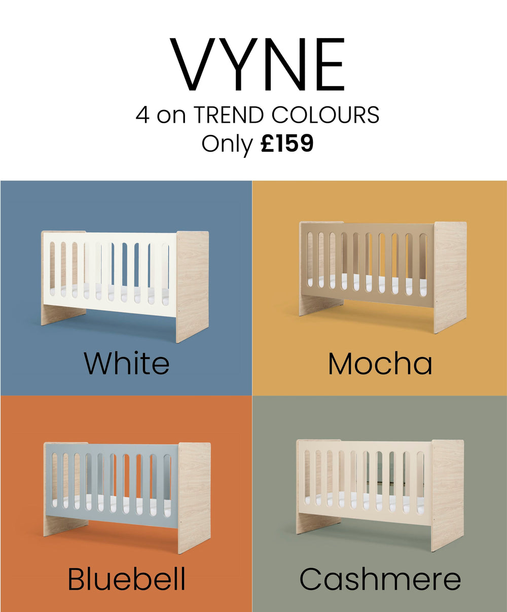 Mamas &amp; Papas Cots Vyne Cot - White/Oak