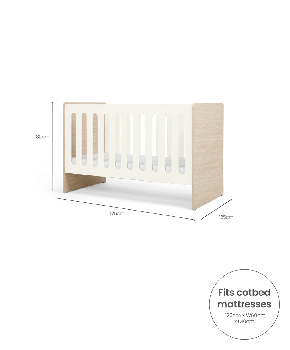 Mamas &amp; Papas Cots Vyne Cot - White/Oak