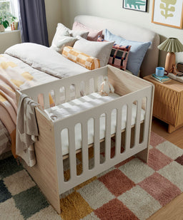 Mamas & Papas Cots Vyne Mini Cot - White Oak