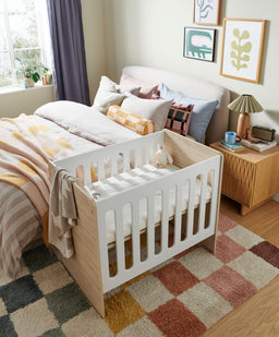Mamas & Papas Cots Vyne Mini Cot - White Oak