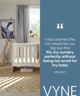 Mamas & Papas Cots Vyne Mini Cot - White Oak