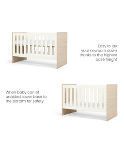 Mamas & Papas Cots Vyne Mini Cot - White Oak