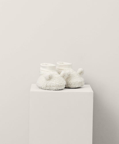 Mamas & Papas Cream Borg Booties