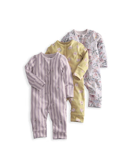 Mamas & Papas Creative Floral Sleepsuits (Pack of 3)