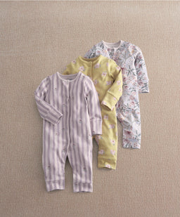 Mamas & Papas Creative Floral Sleepsuits (Pack of 3)