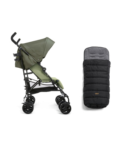 Mamas & Papas Cruise Buggy & Footmuff Bundle - Green/Black