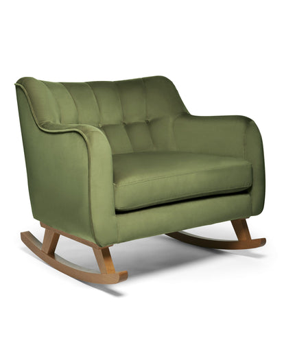 Mamas & Papas Cuddle Chairs Hilston Cuddle Chair in Velvet - Olive