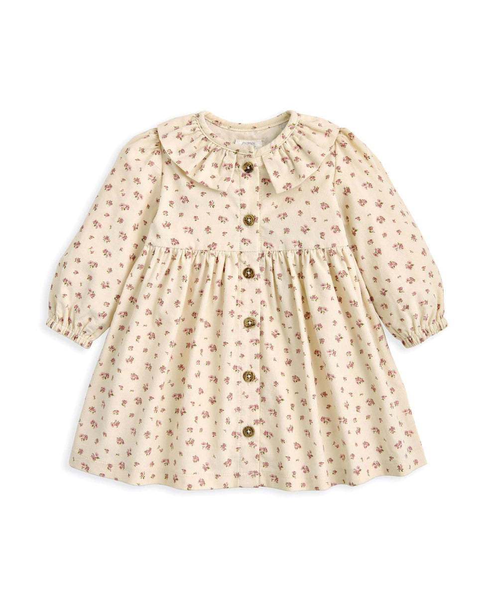 Mamas &amp; Papas Ditsy Rose Dress &amp; Tights Set (2 Pieces) - Cream
