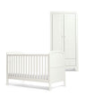 Mamas & Papas Dover Cotbed & Wardrobe Bundle - White