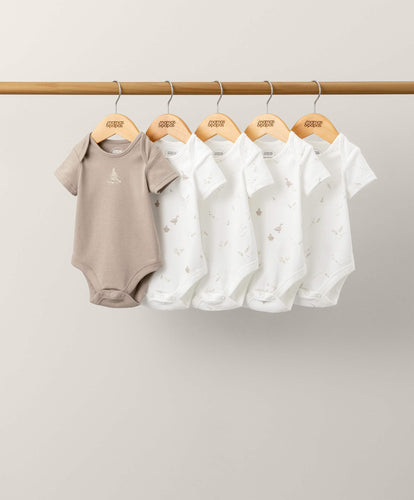 Mamas & Papas Down By The Lake Bodysuits (5 pack) - Neutral
