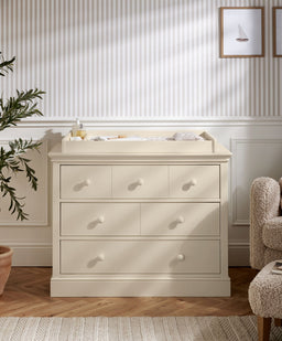 Mamas & Papas Dressers & Changers Oxford 3 Drawer Dresser & Baby Changing Unit - Cashmere
