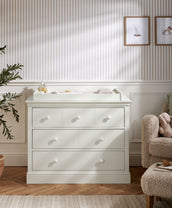 Mamas & Papas Dressers & Changers Oxford 3 Drawer Dresser & Baby Changing Unit - White