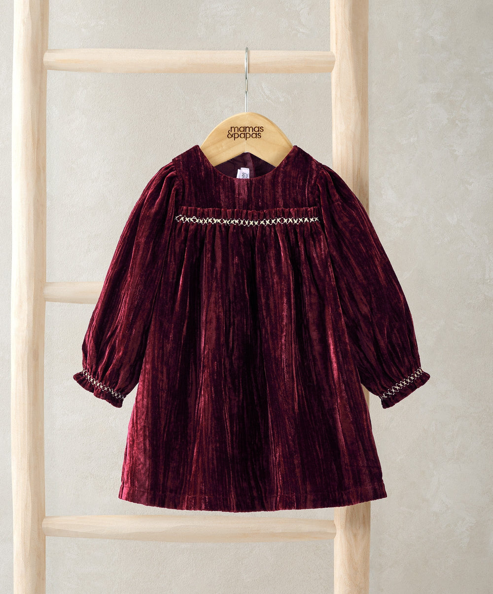 Mamas &amp; Papas Dresses &amp; Skirts Burgundy Velvet Dress