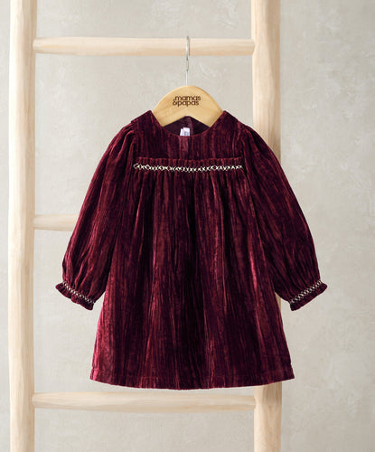Mamas & Papas Dresses & Skirts Burgundy Velvet Dress