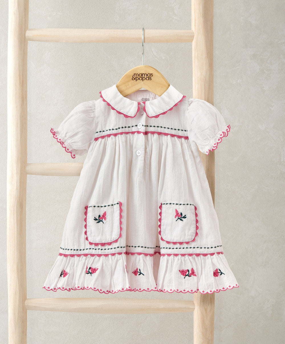 Mamas &amp; Papas Dresses &amp; Skirts Collared Embroidered Dress