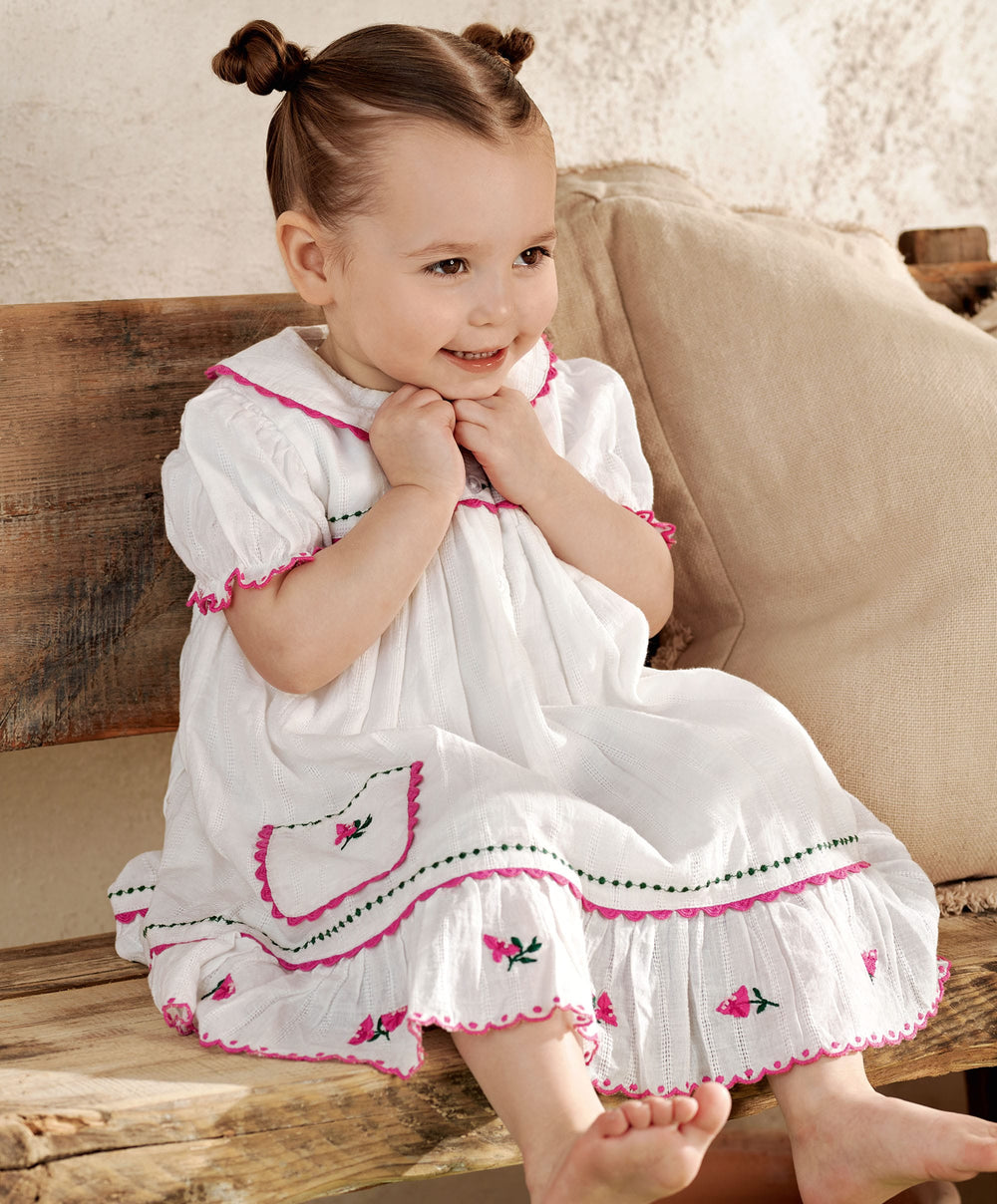Mamas &amp; Papas Dresses &amp; Skirts Collared Embroidered Dress