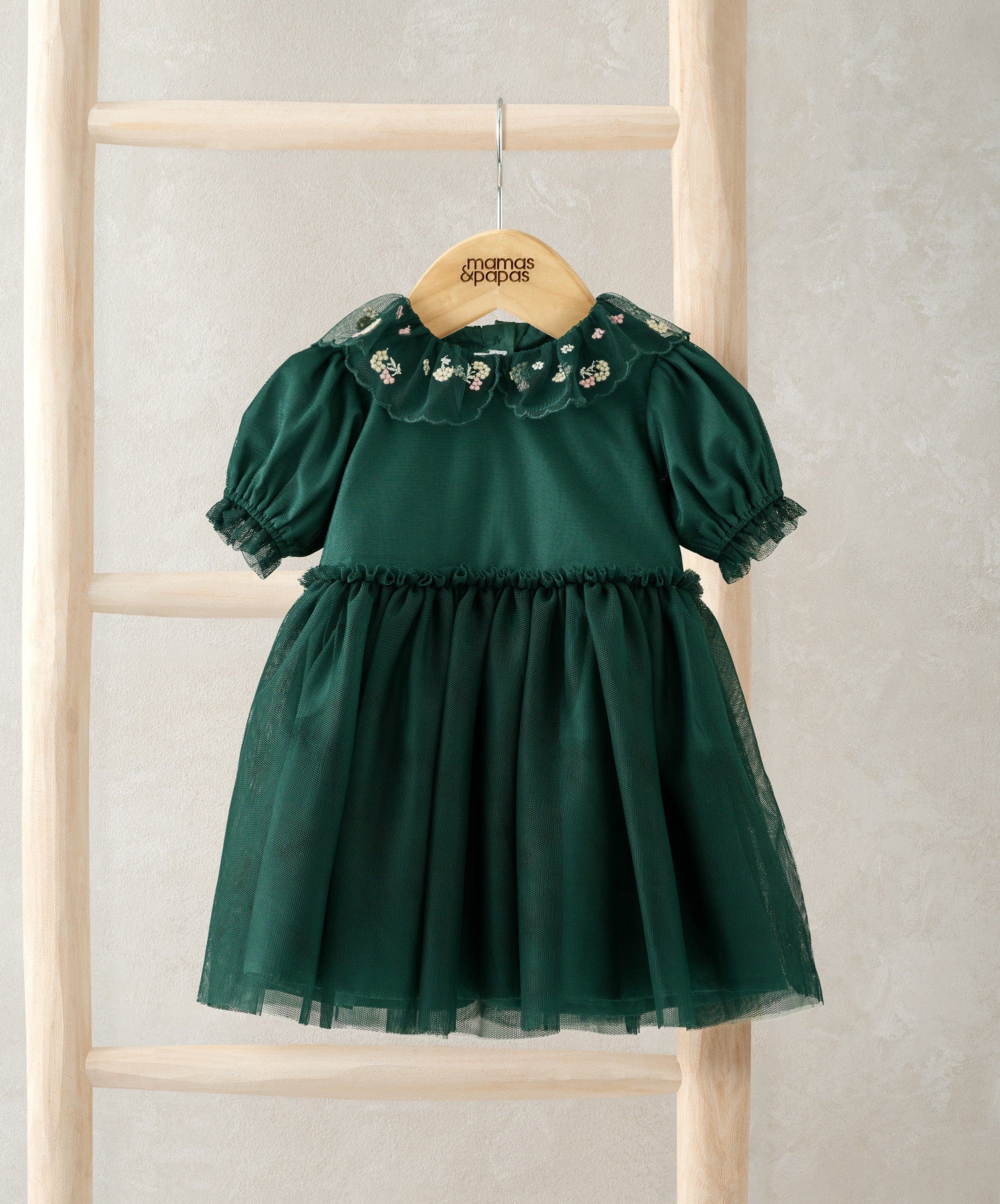 Deep Green Mesh Tulle Dress – Mamas Papas IE