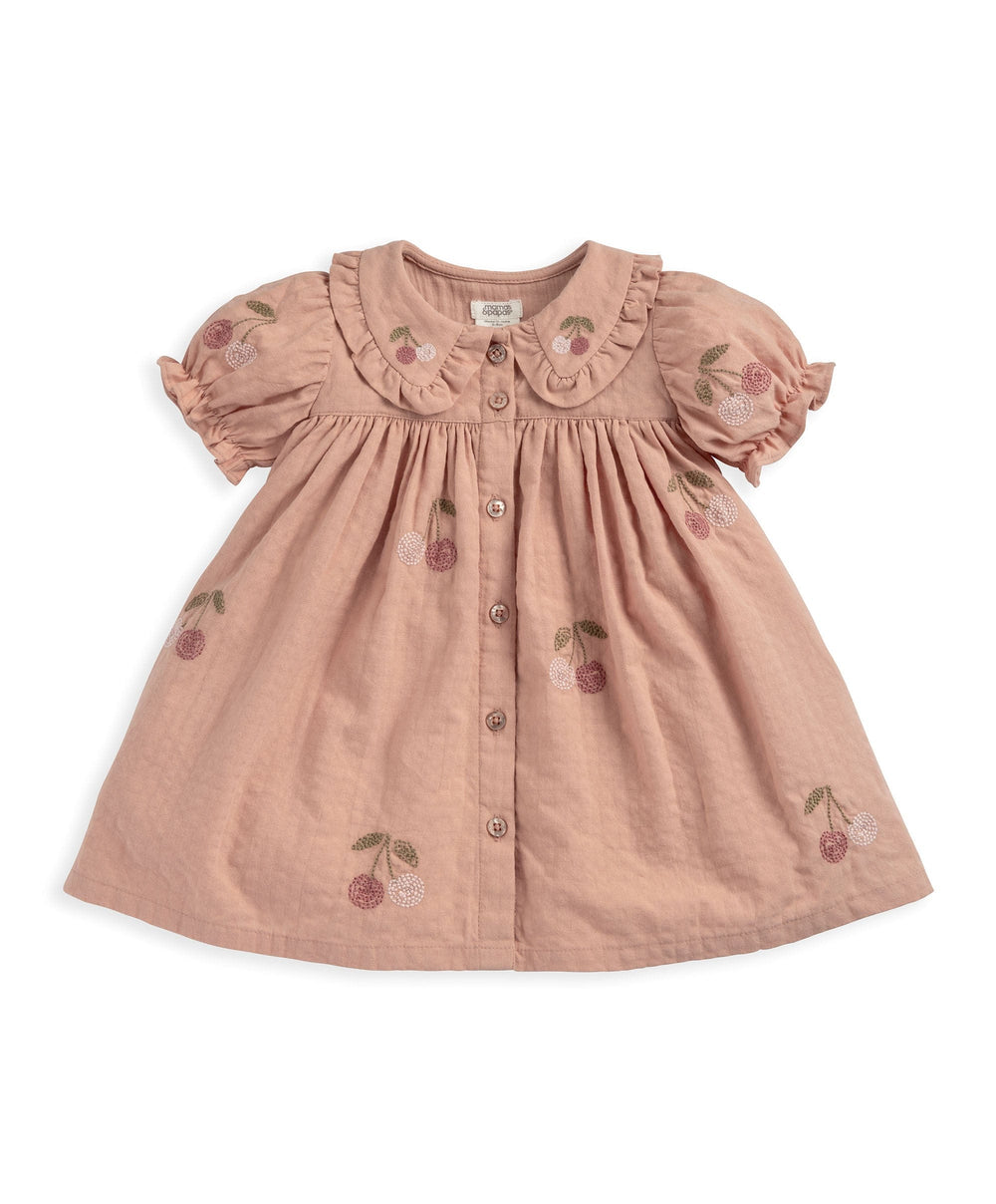 Mamas &amp; Papas Dresses &amp; Skirts Embroidered Cherry Dress