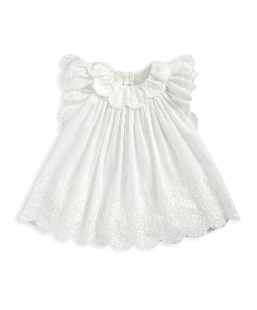 Mamas &amp; Papas Dresses &amp; Skirts Embroidered Frill Bodysuit Dress