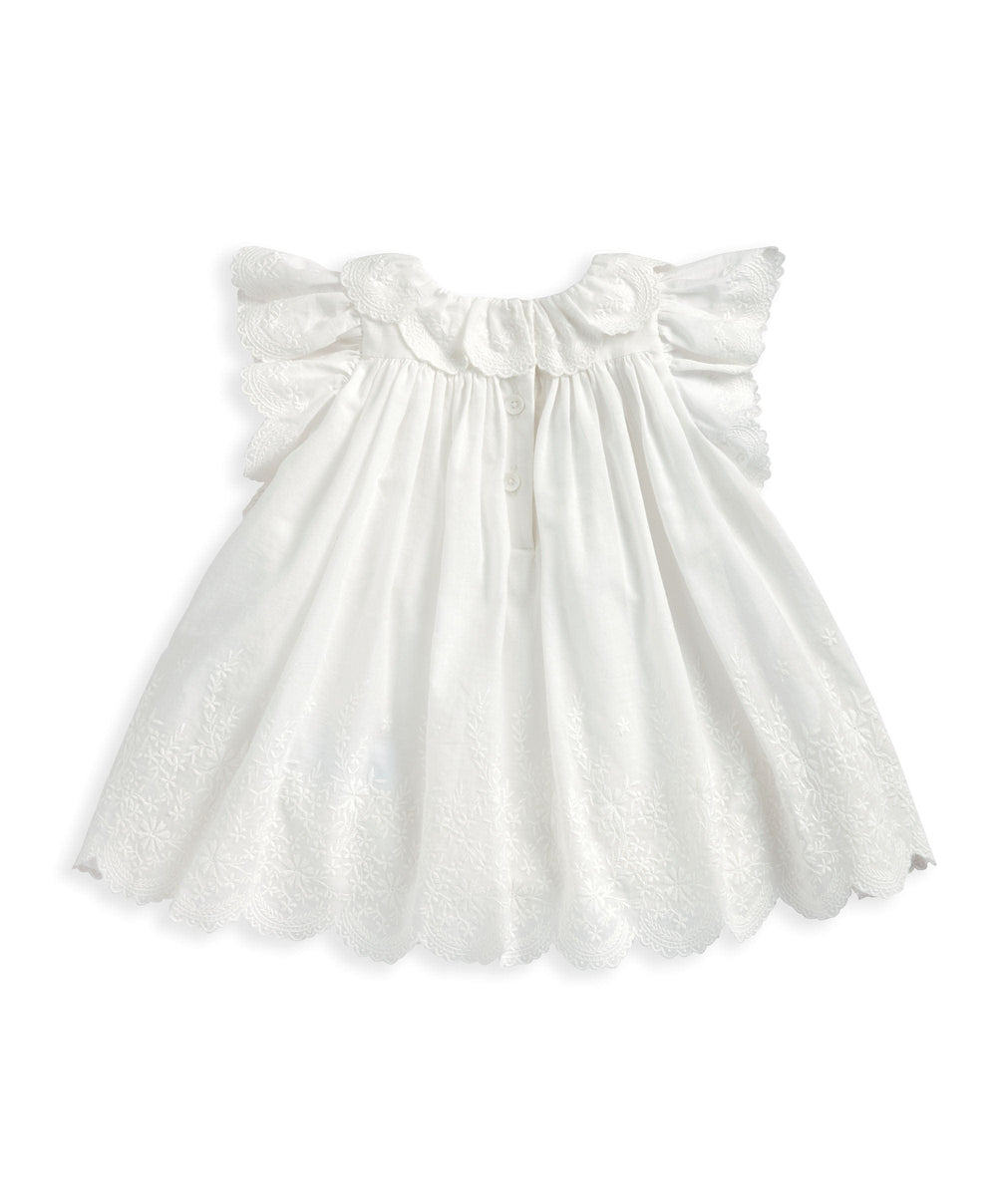 Mamas &amp; Papas Dresses &amp; Skirts Embroidered Frill Bodysuit Dress