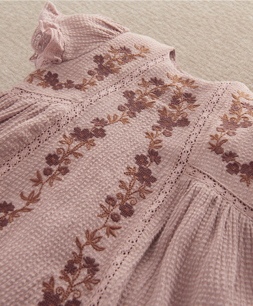 Mamas &amp; Papas Dresses &amp; Skirts Embroidered Lace Trim Dress