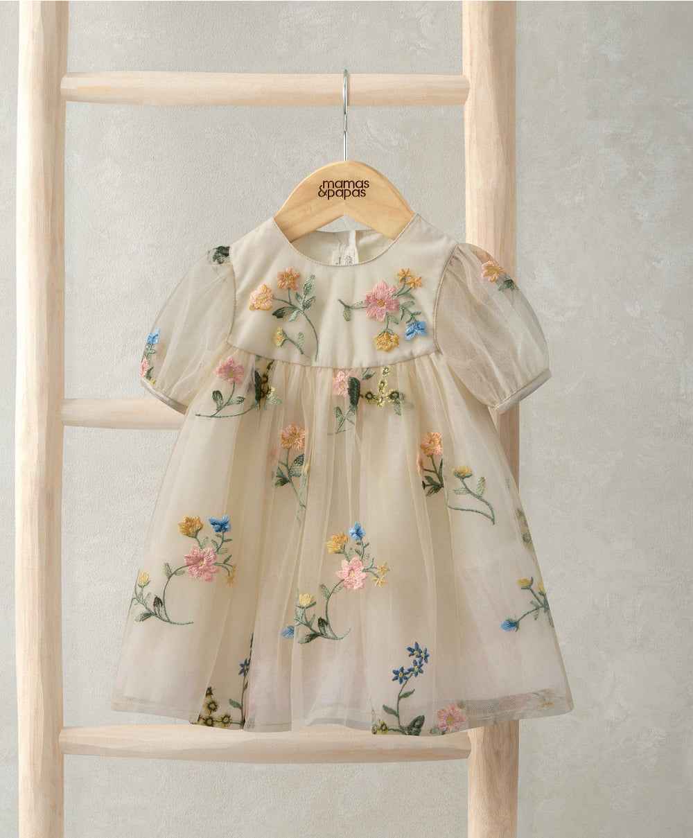 Mamas &amp; Papas Dresses &amp; Skirts Floral Mesh Dress