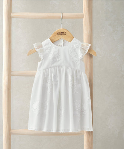Mamas & Papas Dresses & Skirts Short Sleeve Embroidered Lace Dress - Floral Print