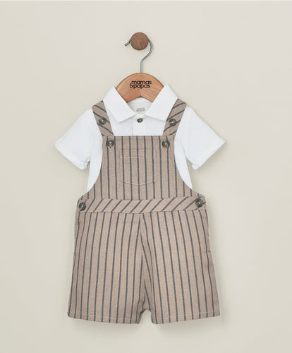 Mamas & Papas Dungaree & T-Shirt Outfit Set