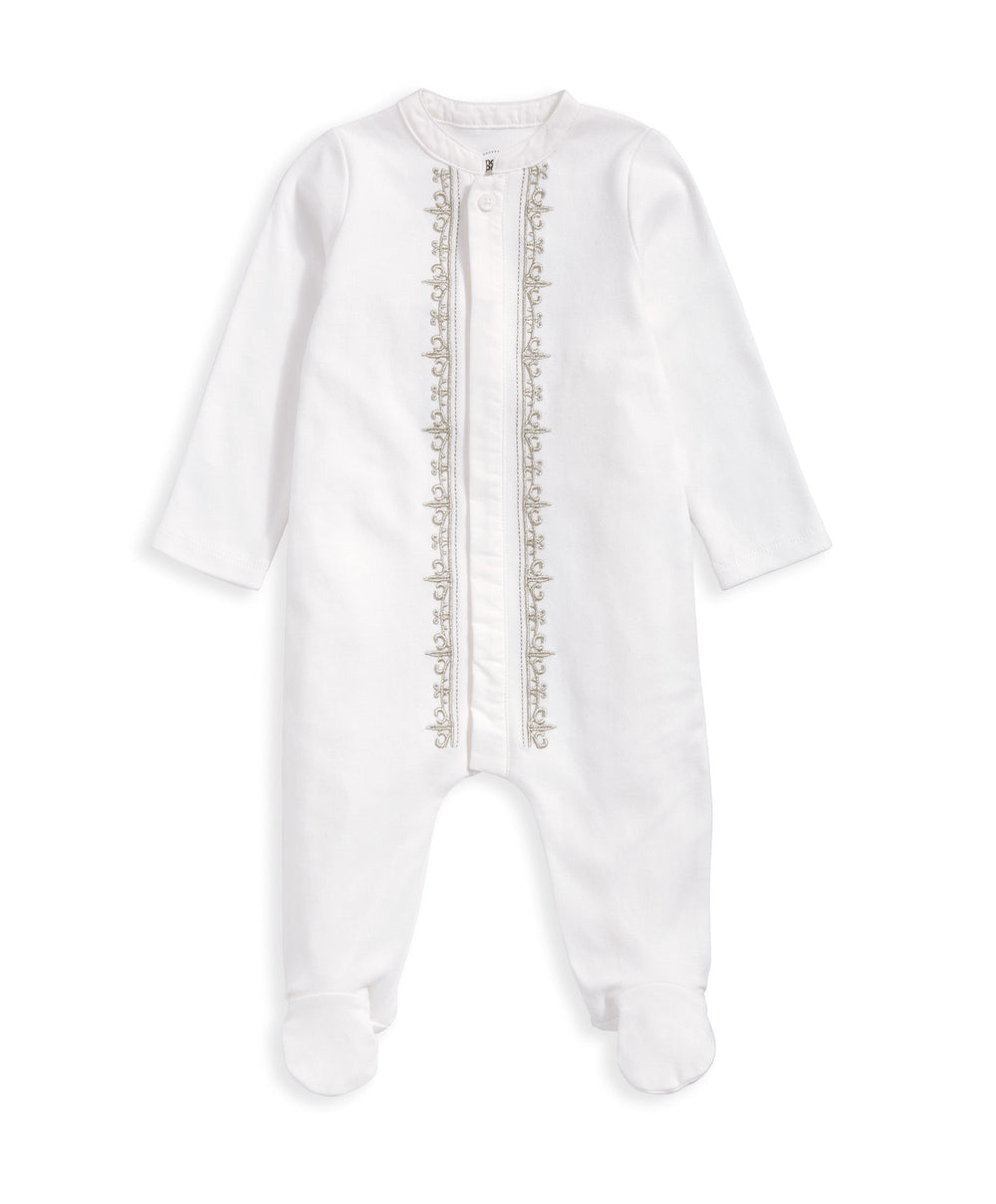 Mamas &amp; Papas Embroidered Eid Sleepsuit - White