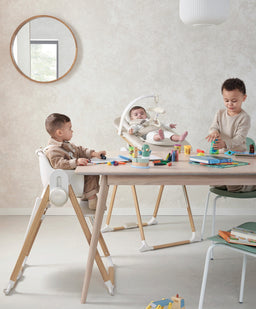 Mamas & Papas Eno Highchair, Eno Highchair Cushion & Eno Bouncer Bundle - Cashmere