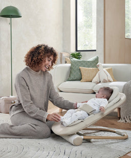 Mamas & Papas Eno Highchair, Eno Highchair Cushion & Eno Bouncer Bundle - Cashmere