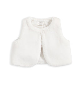 Mamas & Papas Faux Fur Gilet - Cream