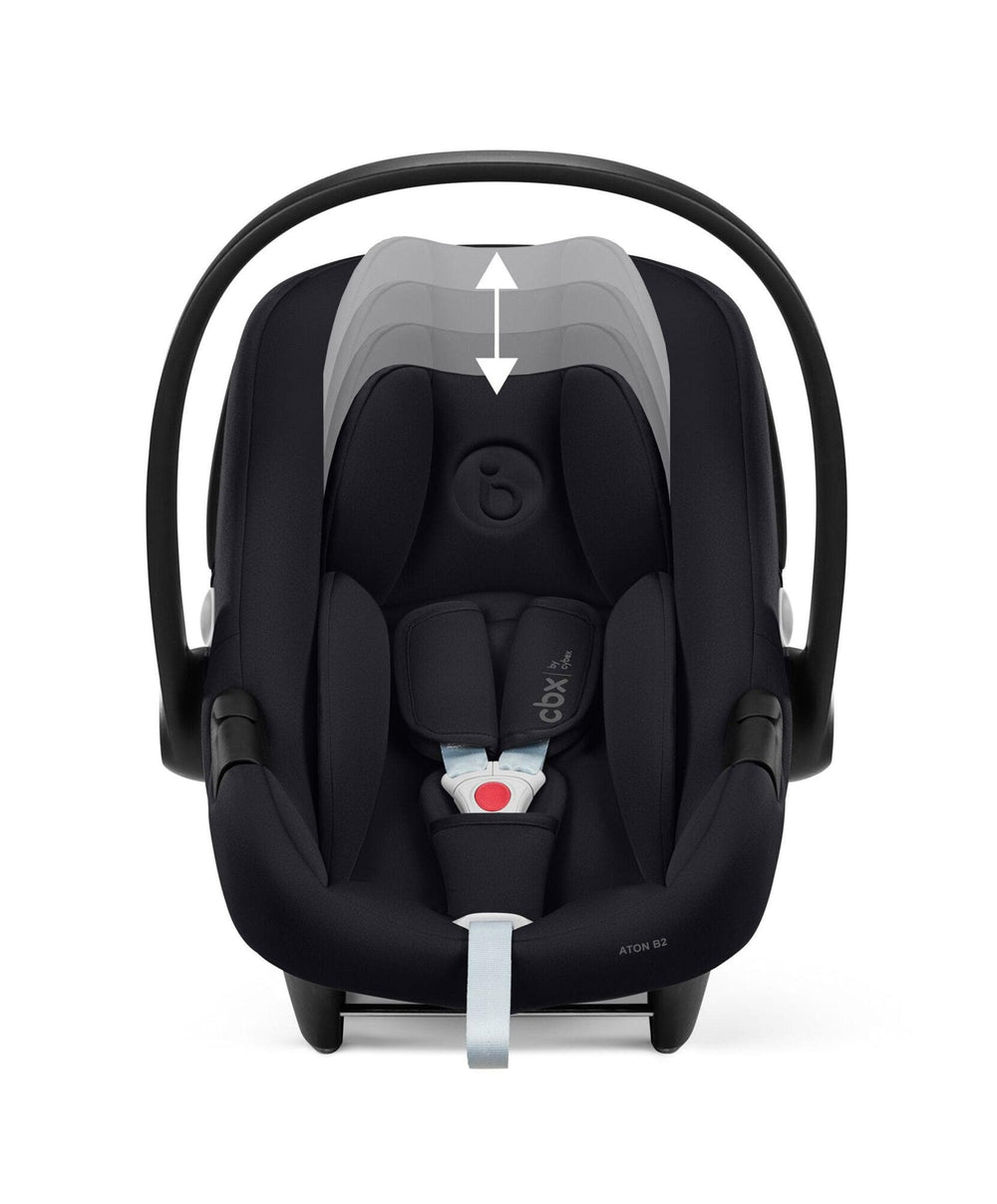 Mamas &amp; Papas Flip XT³ Pushchair Bundle with Cybex Aton B Car Seat &amp; Base (5 Pieces) – Harbour Grey