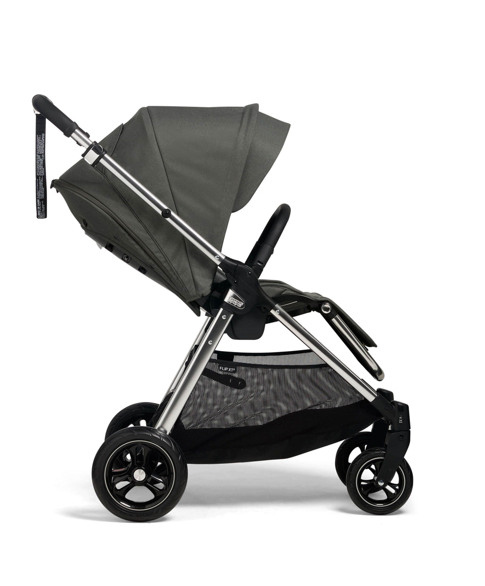 Mamas &amp; Papas Flip XT³ Pushchair Bundle with Cybex Aton B Car Seat &amp; Base (5 Pieces) – Harbour Grey
