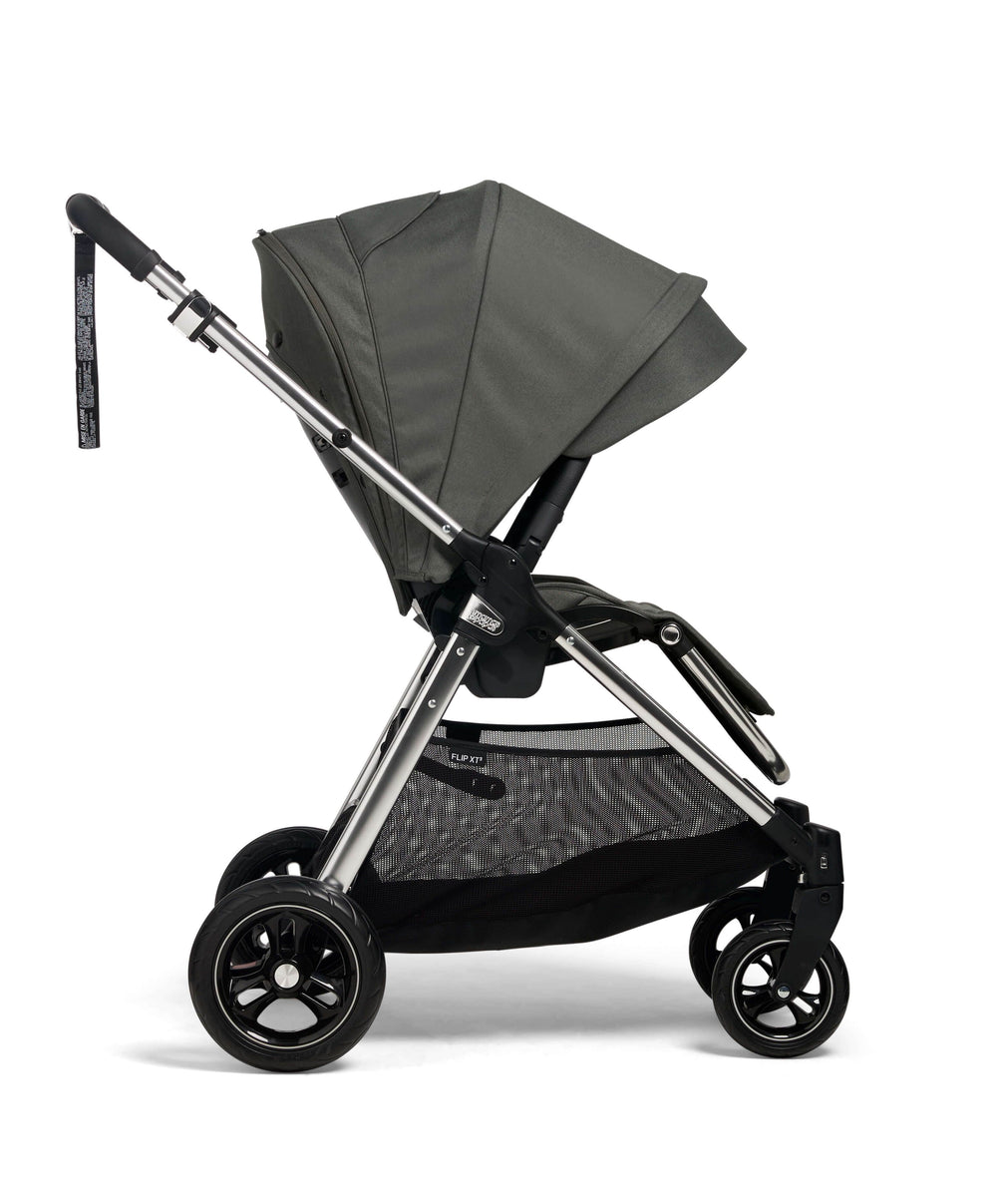 Mamas &amp; Papas Flip XT³ Pushchair Bundle with Cybex Aton B Car Seat &amp; Base (5 Pieces) – Harbour Grey