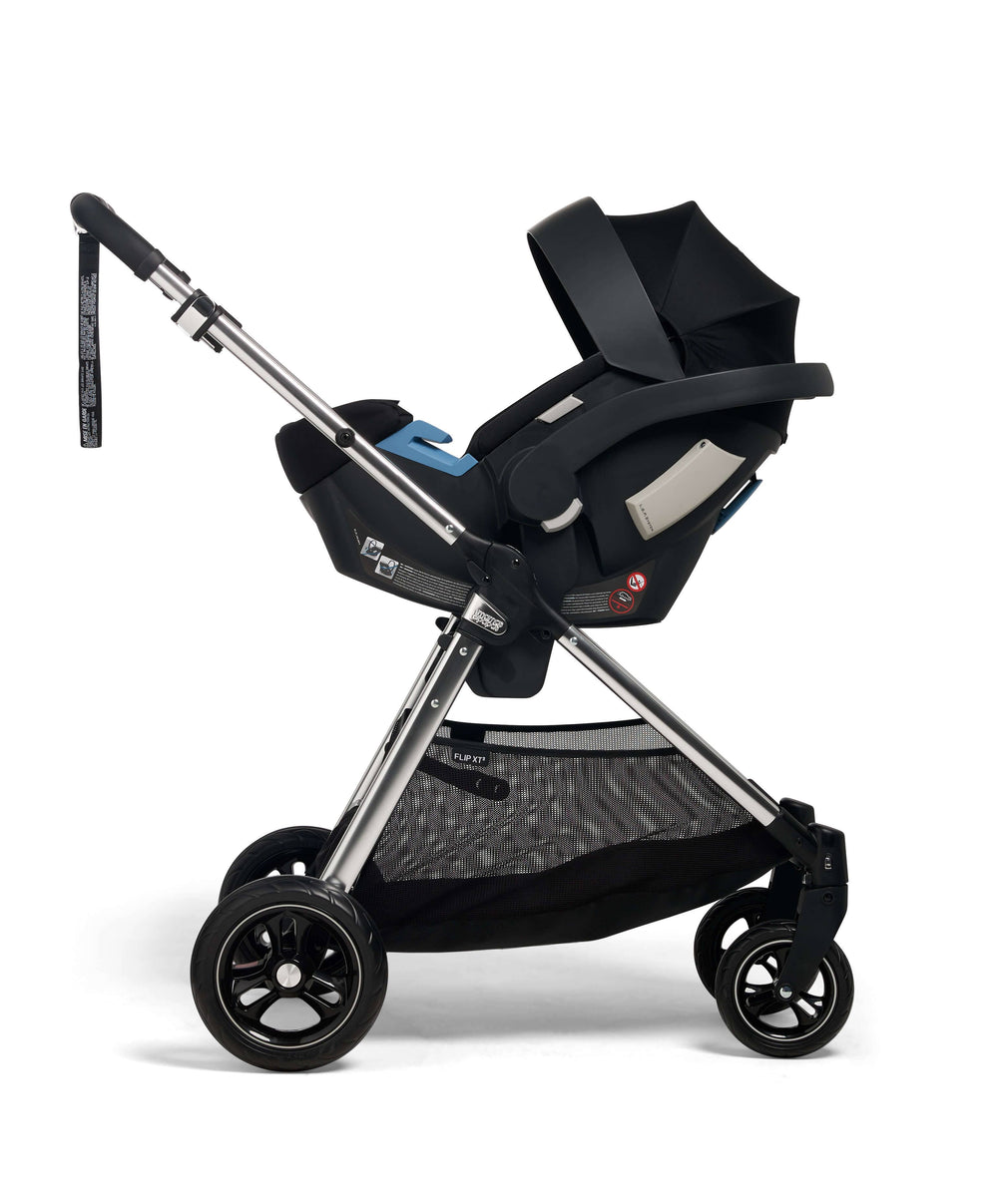 Mamas &amp; Papas Flip XT³ Pushchair Bundle with Cybex Aton B Car Seat &amp; Base (5 Pieces) – Harbour Grey