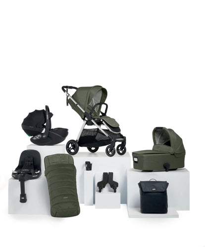 Mamas & Papas Flip XT³ Pushchair Bundle with Maxi-Cosi Pebble 360 Pro² Car Seat (8 Pieces) - Juniper