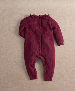 Mamas & Papas Floral Embroidery Detail Knitted Romper