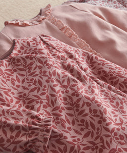 Mamas & Papas Floral Frill Detail Sleepsuit