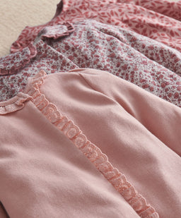 Mamas & Papas Floral Frill Detail Sleepsuit