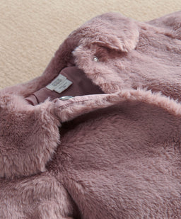 Mamas & Papas Fluffy Pink Faux Fur Coat