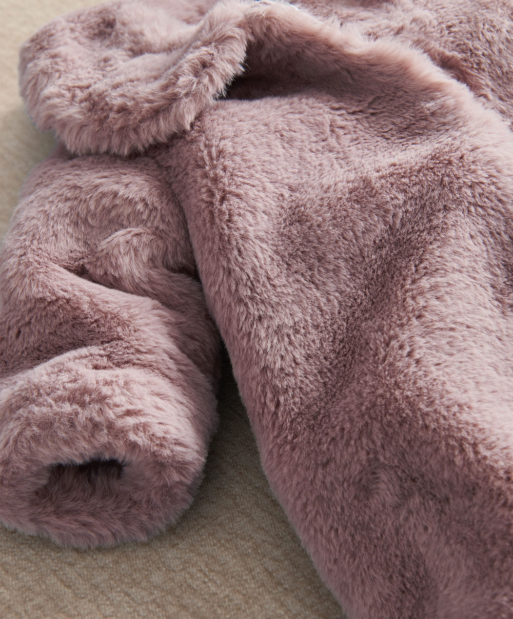 Mamas &amp; Papas Fluffy Pink Faux Fur Coat