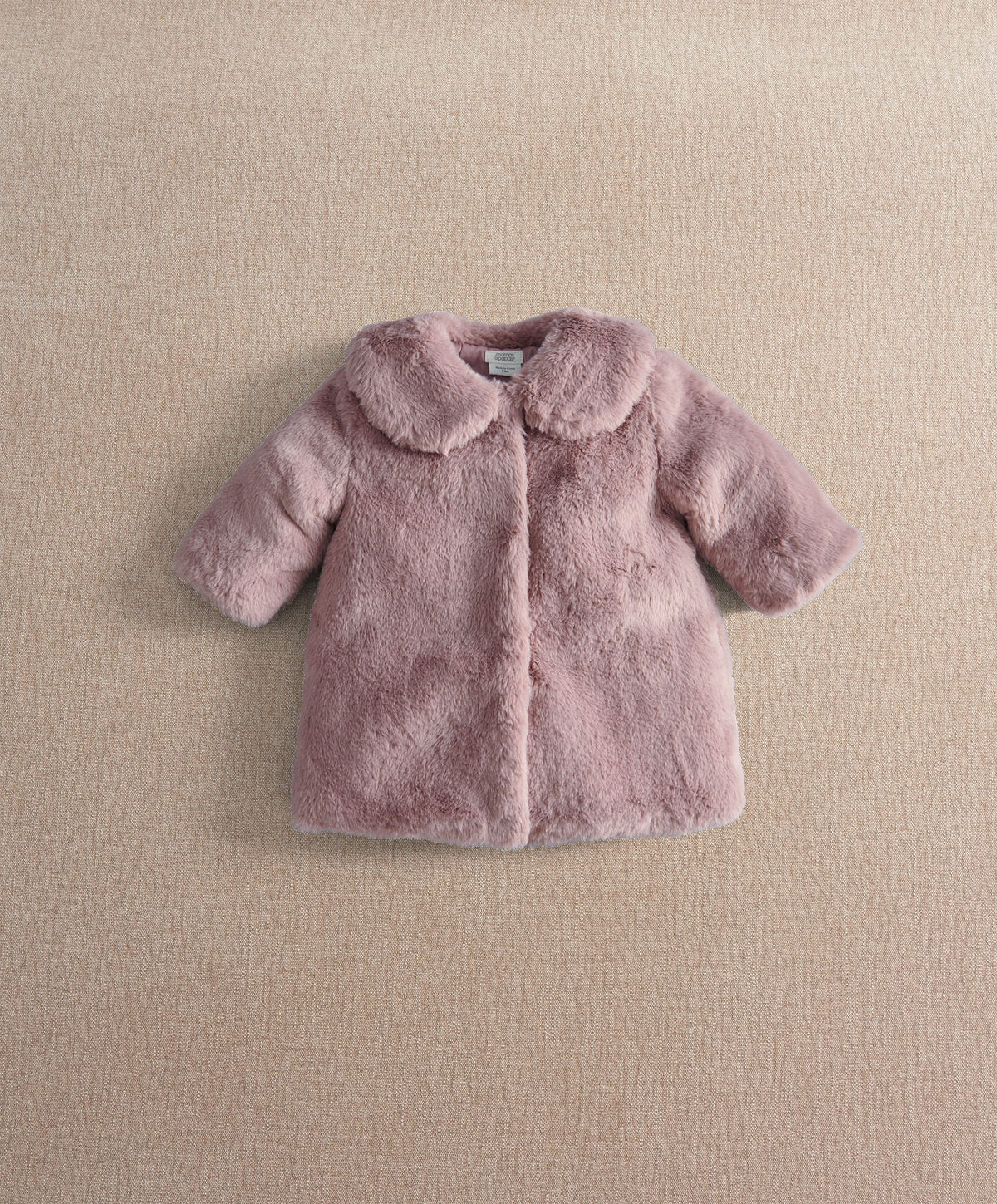 Mamas & Papas Fluffy Pink Faux Fur Coat