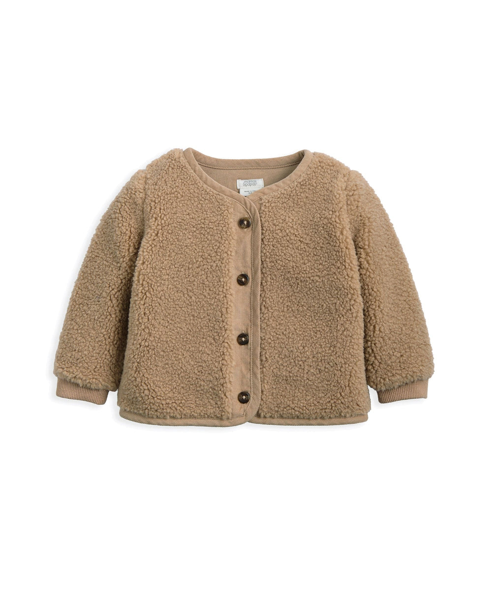 Mamas &amp; Papas Fully Lined Borg Jacket with Rib Cuffs