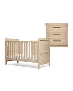 Mamas & Papas Furniture Sets Atlas 2 Piece Cotbed Set with Dresser Changer - Light Oak