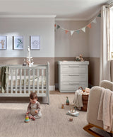 Mamas & Papas Furniture Sets Atlas 2 Piece Cotbed Set with Dresser Changer - Nimbus White
