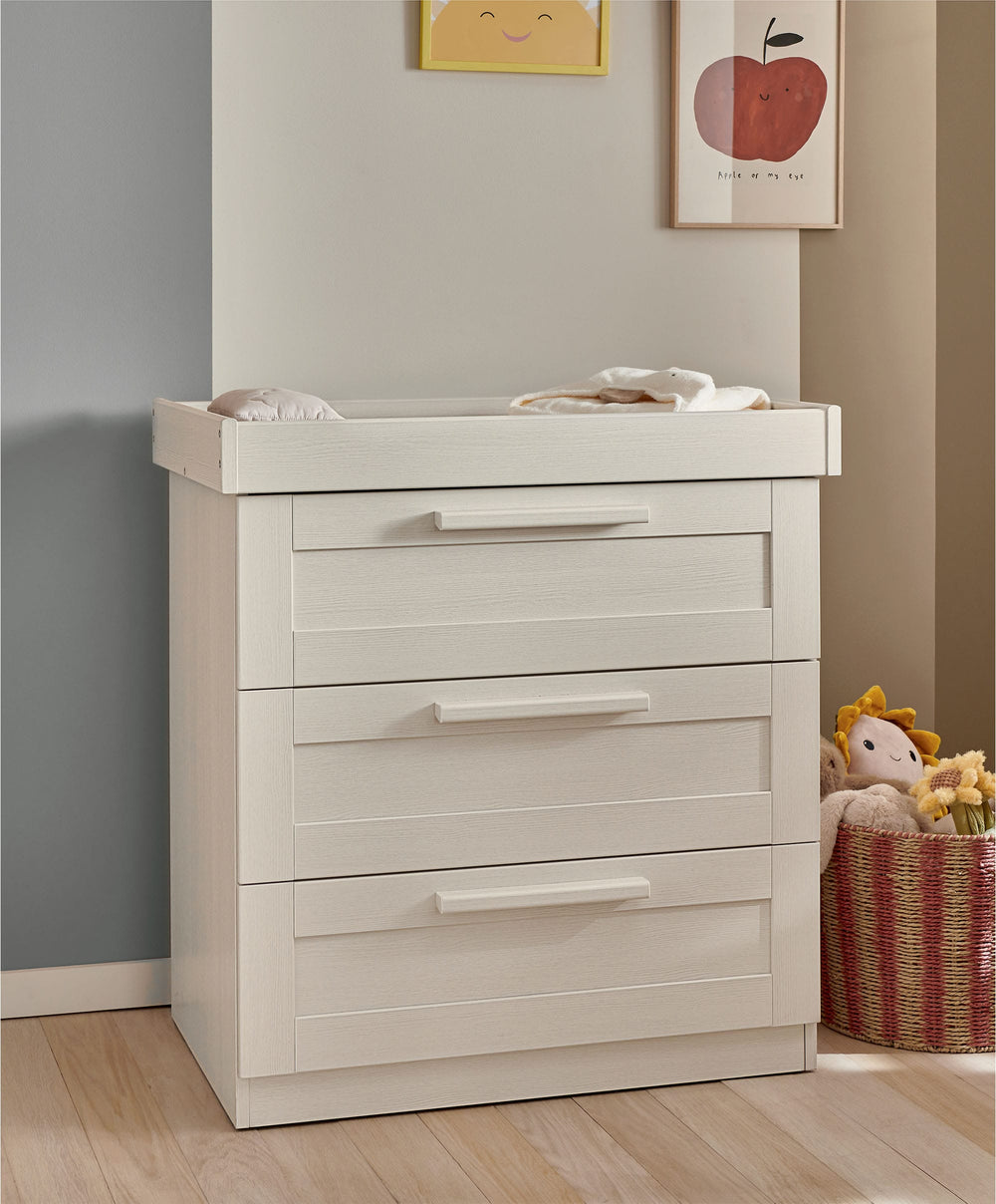 Mamas &amp; Papas Furniture Sets Atlas 2 Piece Small Cotbed Set with Dresser Changer - Stone