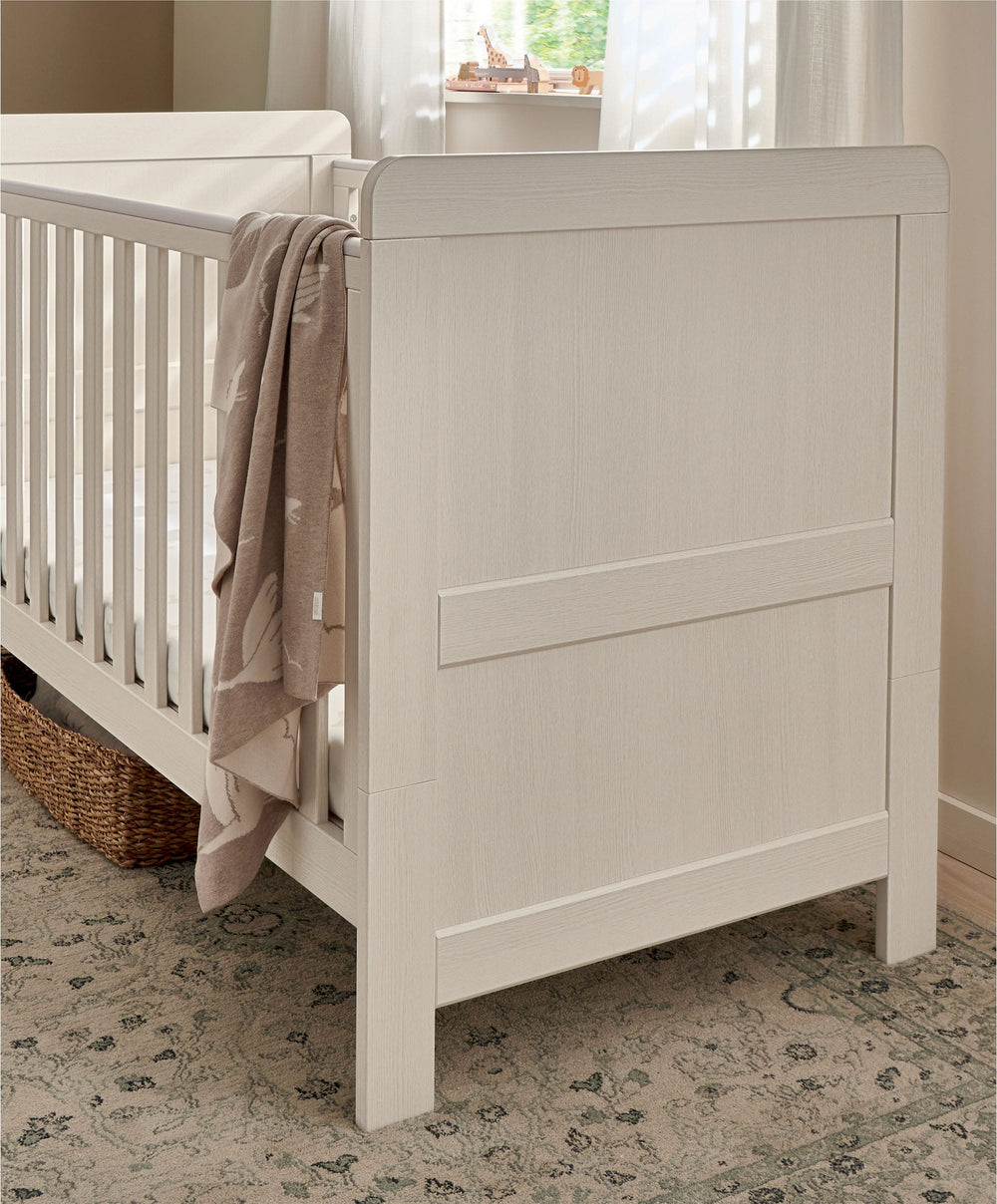 Mamas &amp; Papas Furniture Sets Atlas 2 Piece Small Cotbed Set with Dresser Changer - Stone